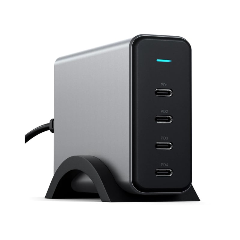 ⚡ Satechi 165W USB-C 4-Port GaN Φορτιστής (Μαύρος)